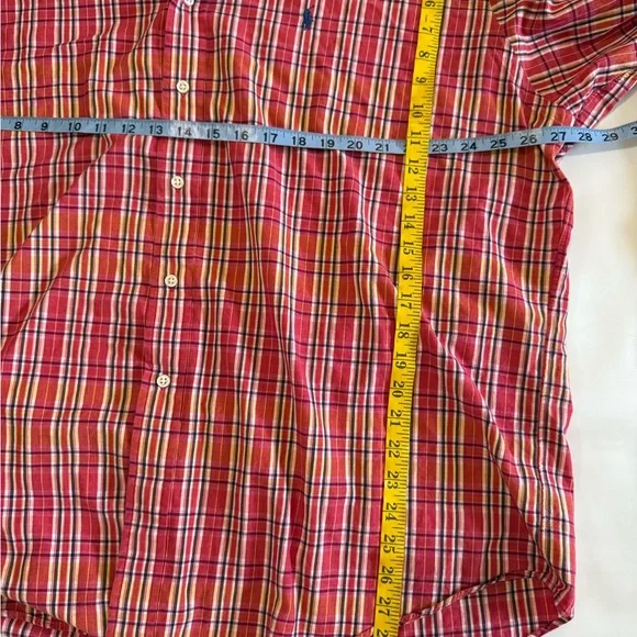 Ralph Lauren “Blake” Red and Yellow Plaid Button Down Shirt Mens size XXL - Picture 9 of 10